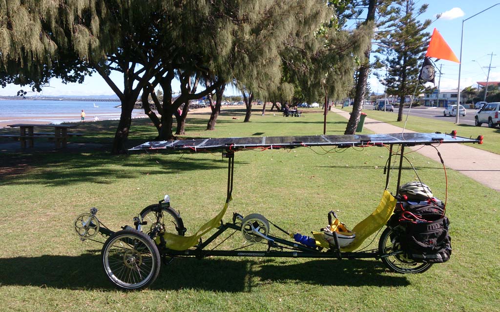 Solar Powered Tandem Recumbent Solar Pedal Assist Endless Sphere 